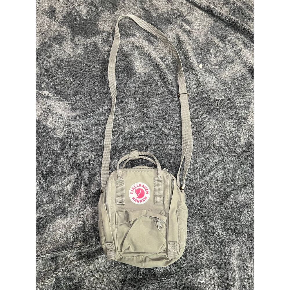 Fjallraven Kanken Mini Crossbody Bag Gray Small Backpack Purse Adjustable Strap